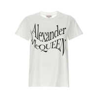 Tricouri Alexander McQueen Logo Print T-Shirt Femei