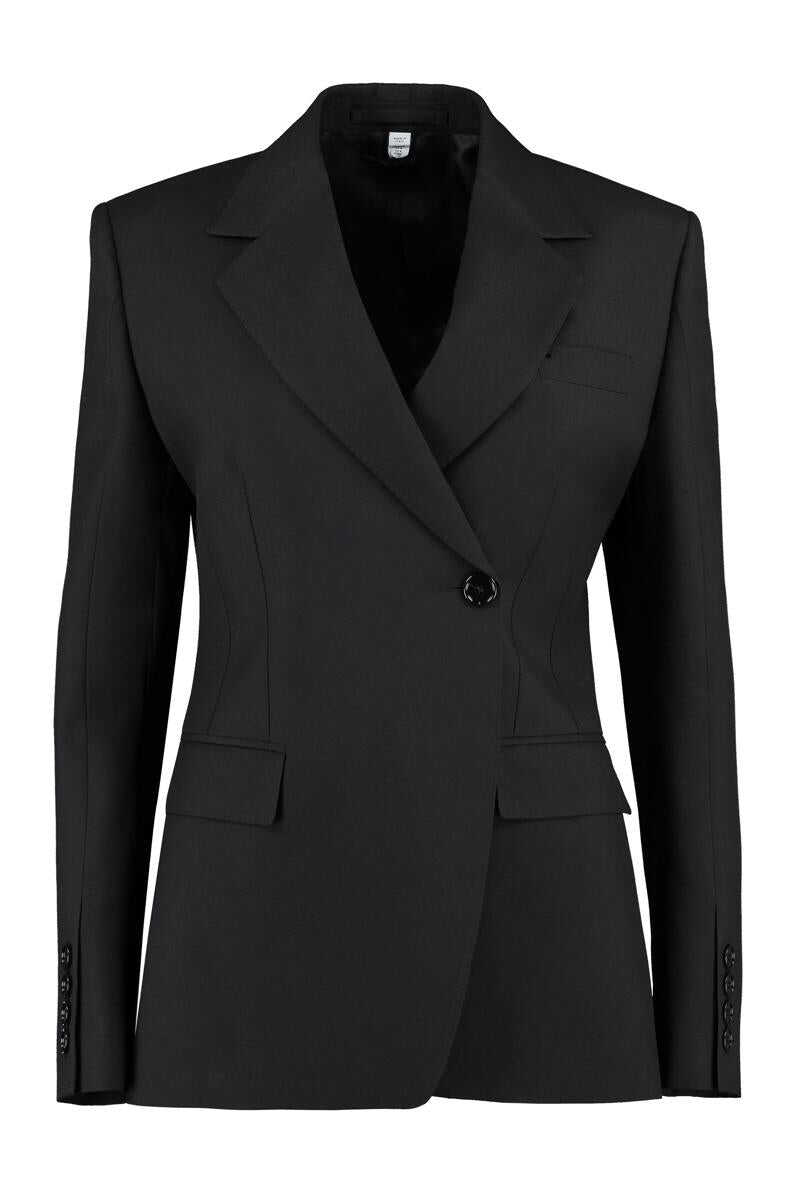 Burberry BURBERRY DOUBLE-BREASTED WOOL BLAZER BLACK