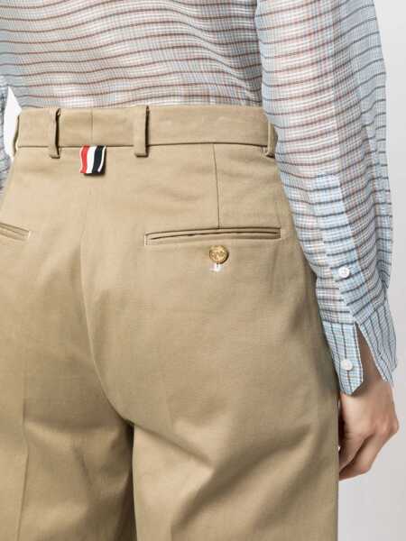 Pantaloni casual Thom Browne White Relaxed Pants With 4Bar Rwb Detail In Cotton Woman WHITE Femei (BM 13406261) 5