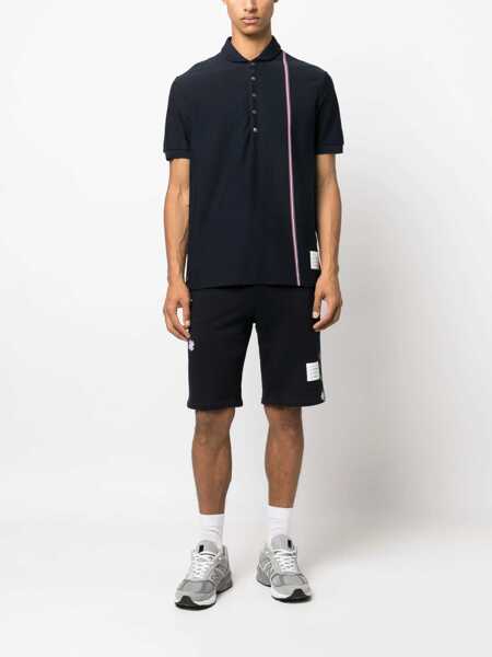 Tricouri Polo Thom Browne Thom Browne Polo Shirt With Rwb Logo BLUE Barbati (BM 13407719) 2