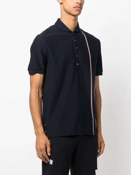 Tricouri Polo Thom Browne Thom Browne Polo Shirt With Rwb Logo BLUE Barbati (BM 13407719) 3