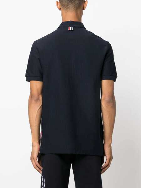 Tricouri Polo Thom Browne Thom Browne Polo Shirt With Rwb Logo BLUE Barbati (BM 13407719) 4