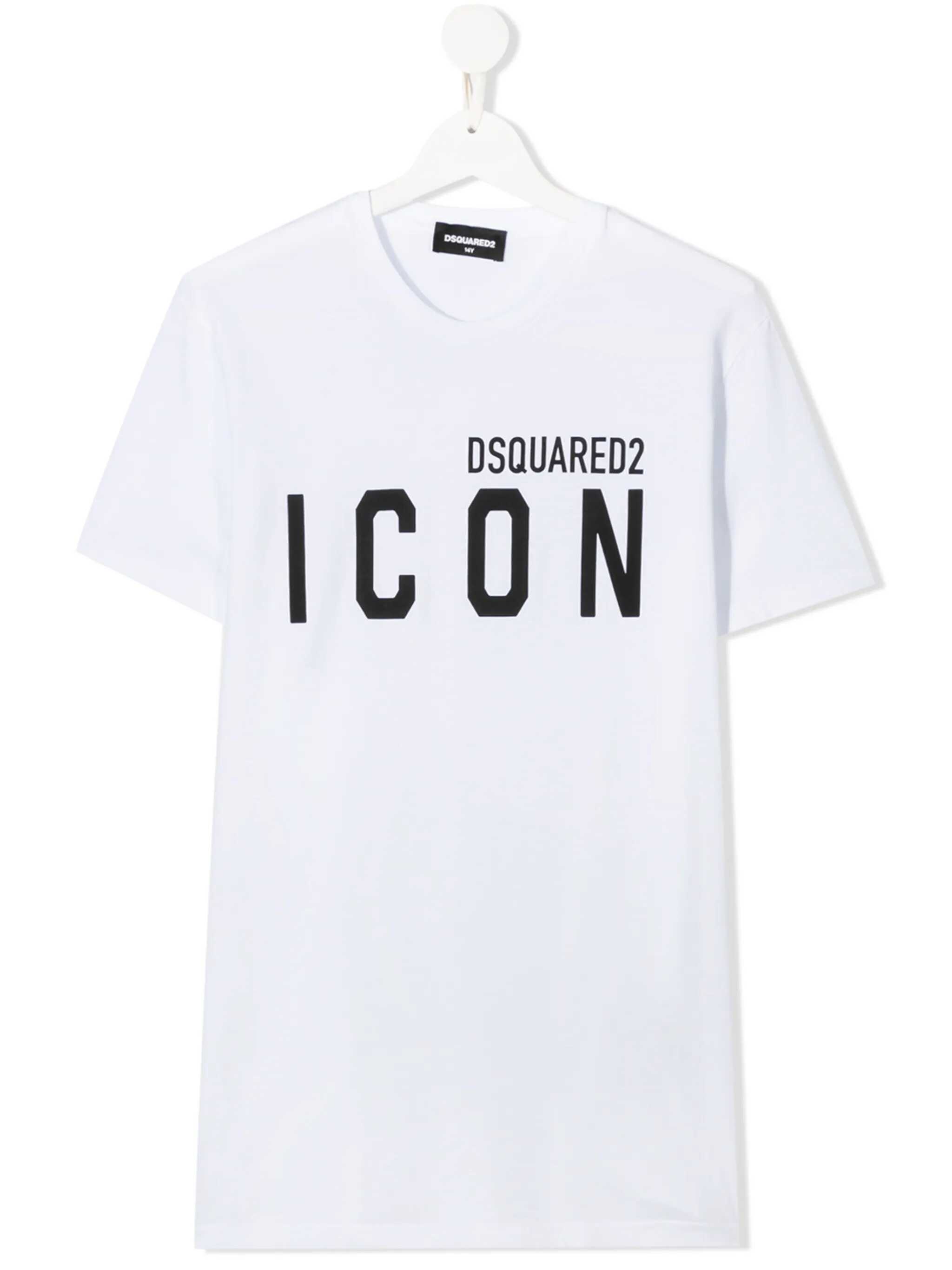 Tricouri DSQUARED2 T shirt D squared da bambino White Fete BM13411061 Boutique Mall Romania