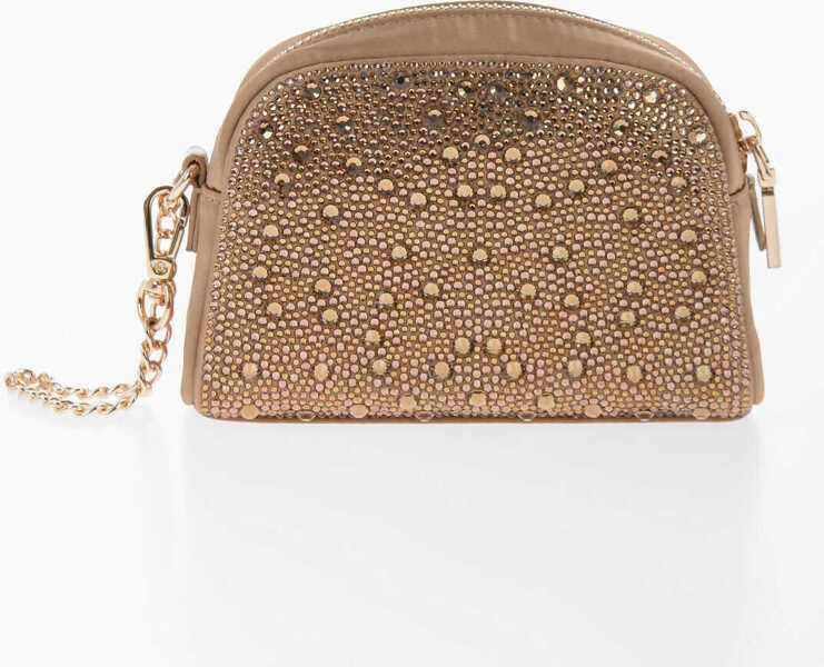 Accesorii de voiaj Moschino Love Satin Necessaire Embellished With Rhinestone Gold Femei (BM 13411352) 3