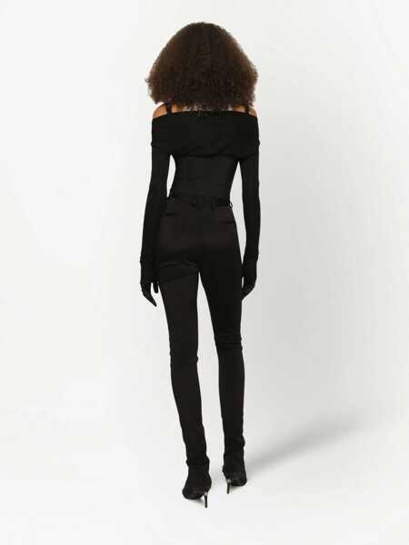 Pantaloni casual Dolce & Gabbana Stretch Fabric Pants With Zipped Ankle Black Femei (BM 13411367) 4