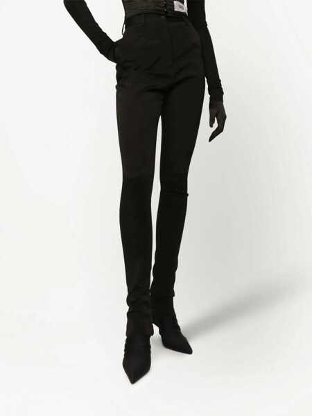 Pantaloni casual Dolce & Gabbana Stretch Fabric Pants With Zipped Ankle Black Femei (BM 13411367) 5