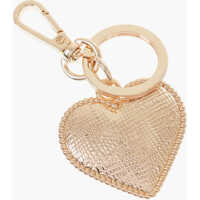 Brelocuri Dama - Brelocuri Moschino Love Golden-Effect Keyring With Heart-Shaped Charm Gold Femei (BM 13411922) - B-mall.ro