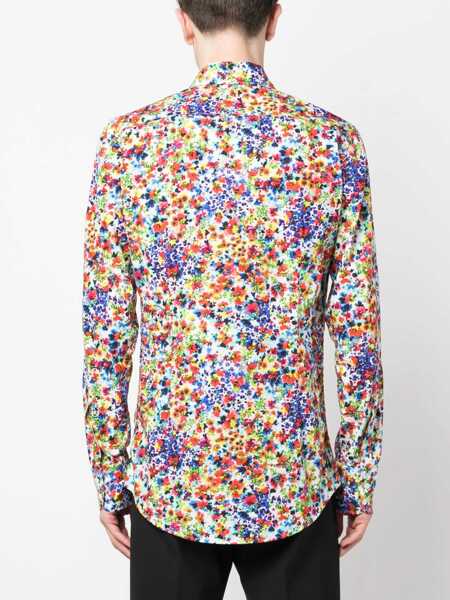 Camasi casual DSQUARED2 Floral Patterned Bob Cotton Shirt Multicolor Barbati (BM 13412117) 4