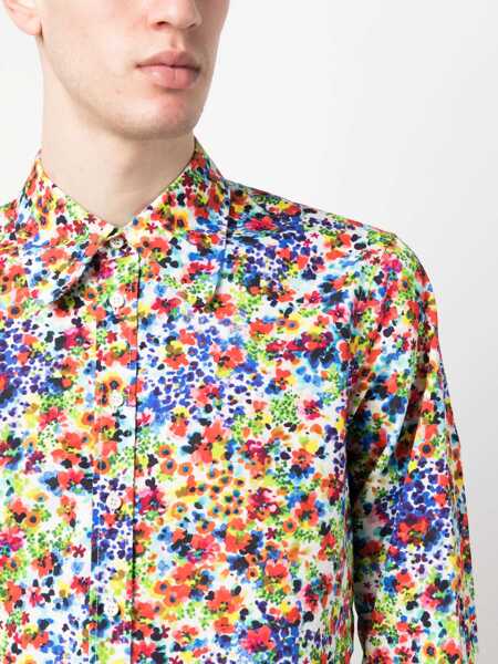 Camasi casual DSQUARED2 Floral Patterned Bob Cotton Shirt Multicolor Barbati (BM 13412117) 5