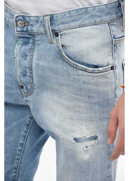 Blugi drepti DSQUARED2 One Life One Planet Light Wash Skater Fit Denims 17Cm Light Blue Barbati (BM 13412126) 3