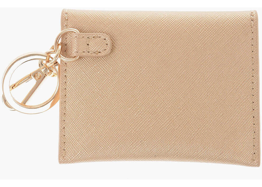 Brelocuri Moschino Love Saffiano Faux Leather Envelope Keyring Gold Femei (BM 13412174) 3