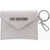 Moschino Love Saffiano Faux Leather Envelope Keyring Silver