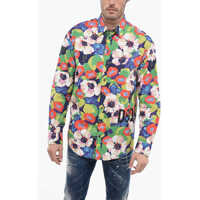 Camasi casual Floral Patterned Cotton Dropped Shoulder Shirt Barbati