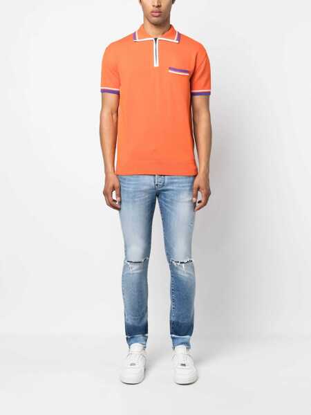 Blugi drepti DSQUARED2 5 Pocket Distressed Skater Fit Denims 16Cm Light Blue Barbati (BM 13412594) 2