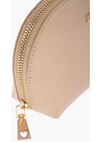 Accesorii de voiaj Moschino Love Golde-Effect Saffiano Faux Leather Makeup Clutch Bag Gold Femei (BM 13412660) 3