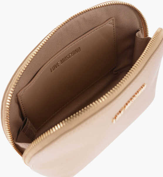 Accesorii de voiaj Moschino Love Golde-Effect Saffiano Faux Leather Makeup Clutch Bag Gold Femei (BM 13412660) 4