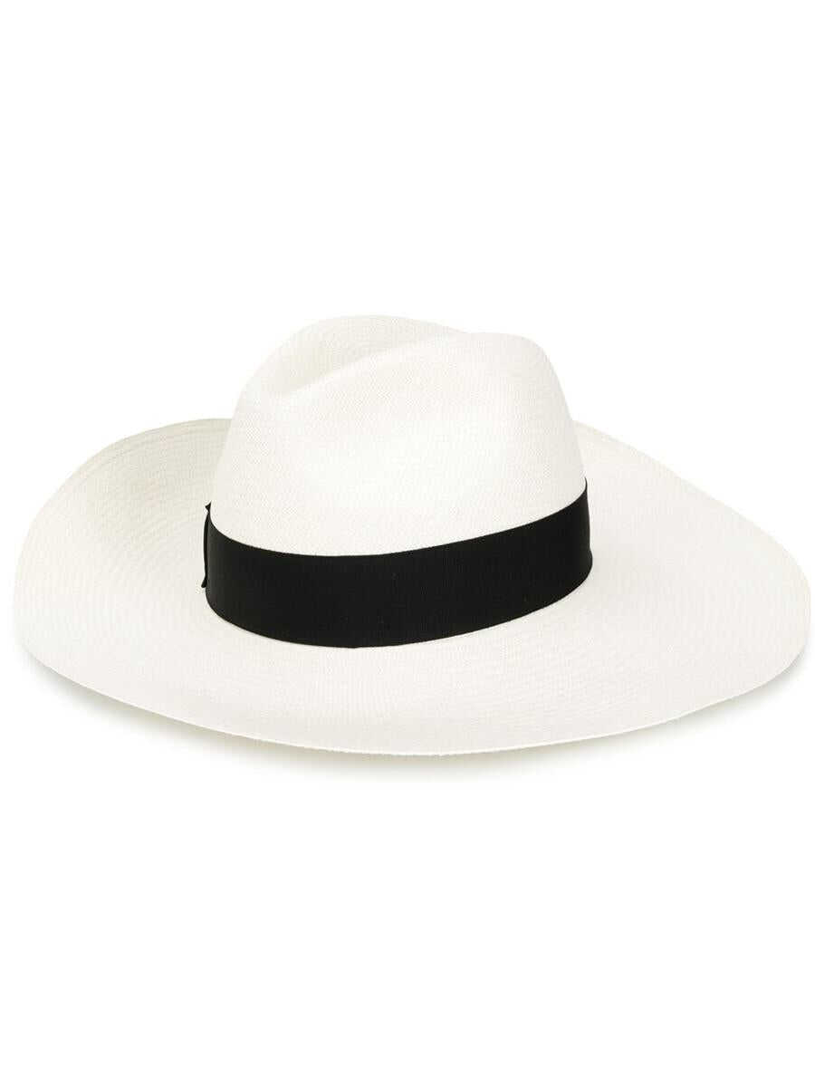 BORSALINO BORSALINO Sophie straw panama hat BLACK