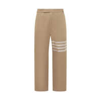 Pantaloni Thom Browne Cotton Trousers With 4-Bar Pattern Barbati