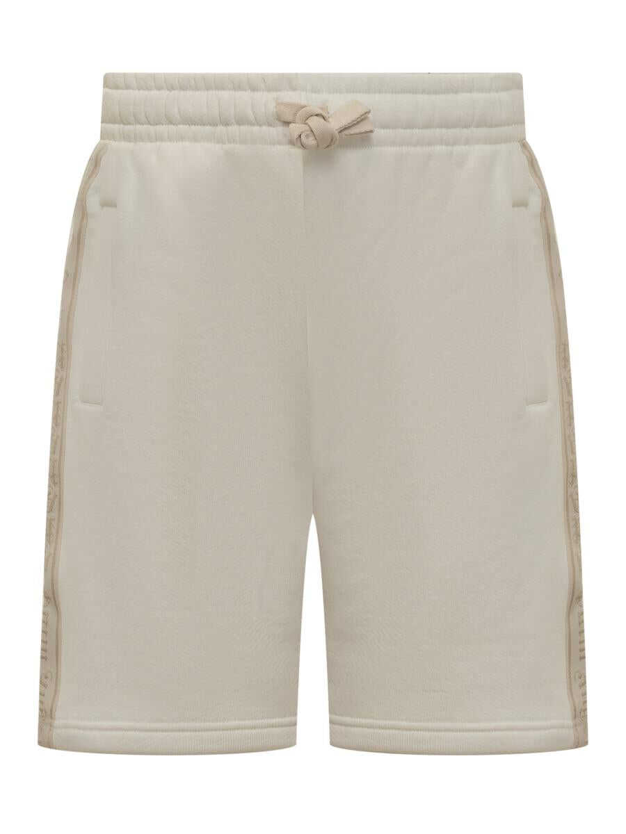 Palm Angels PALM ANGELS LOGO TAPE SWEATSHORTS BEIGE