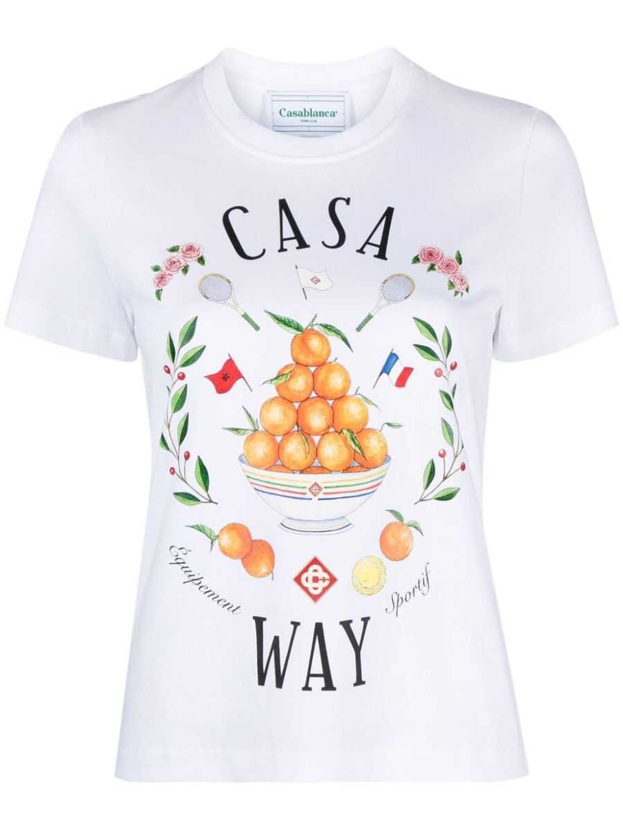 Casablanca CASABLANCA Casa Way organic cotton t-shirt WHITE