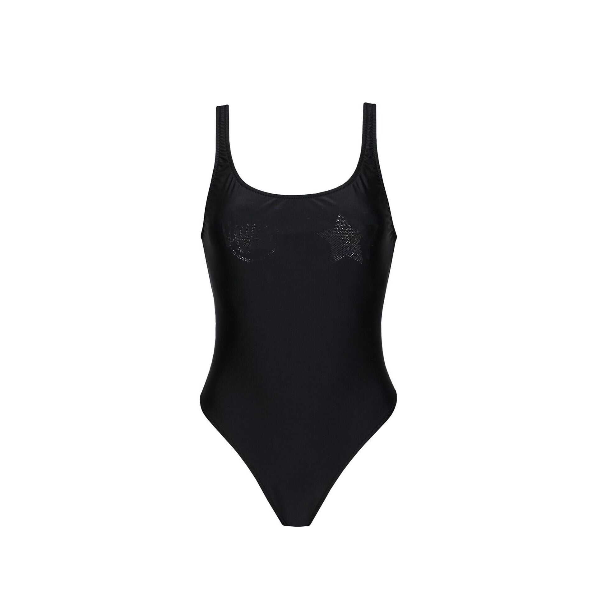 Chiara Ferragni Chiara Ferragni Eyes Flirting Swimsuit Black