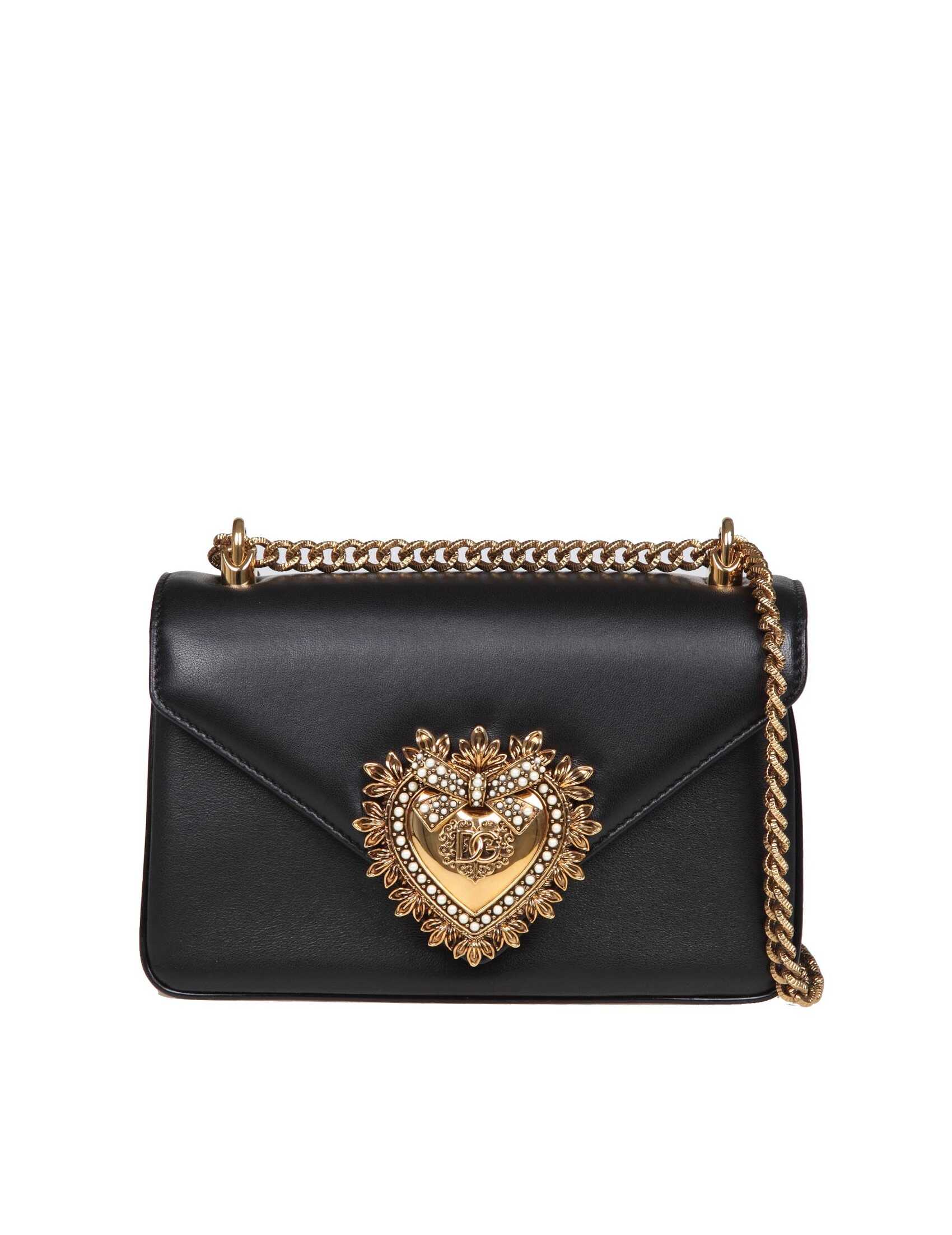 Dolce & Gabbana Dolce & gabbana sacred heart leather shoulder bag color black Black