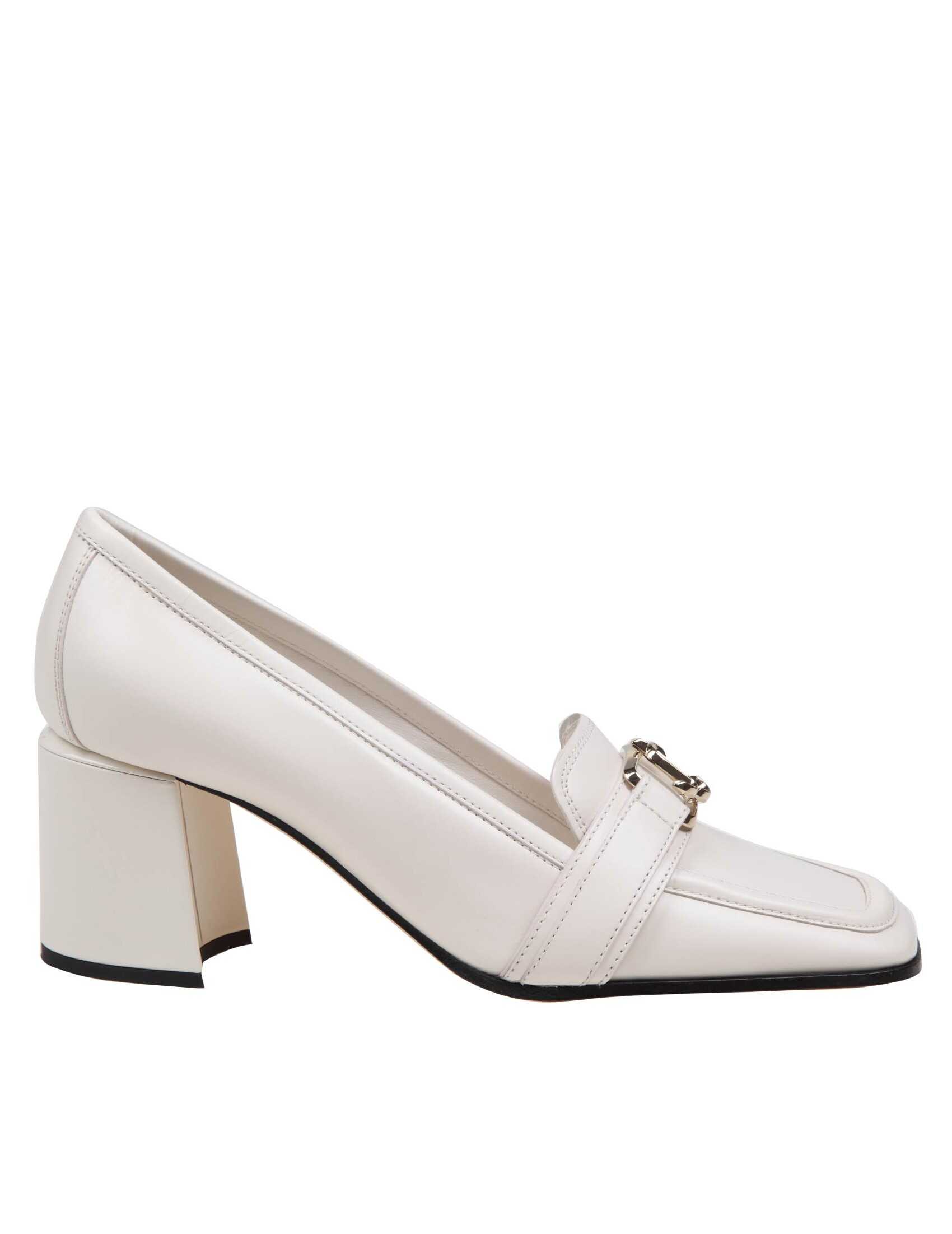 Jimmy Choo Jimmy choo loafers with heel in milk color leather Beige