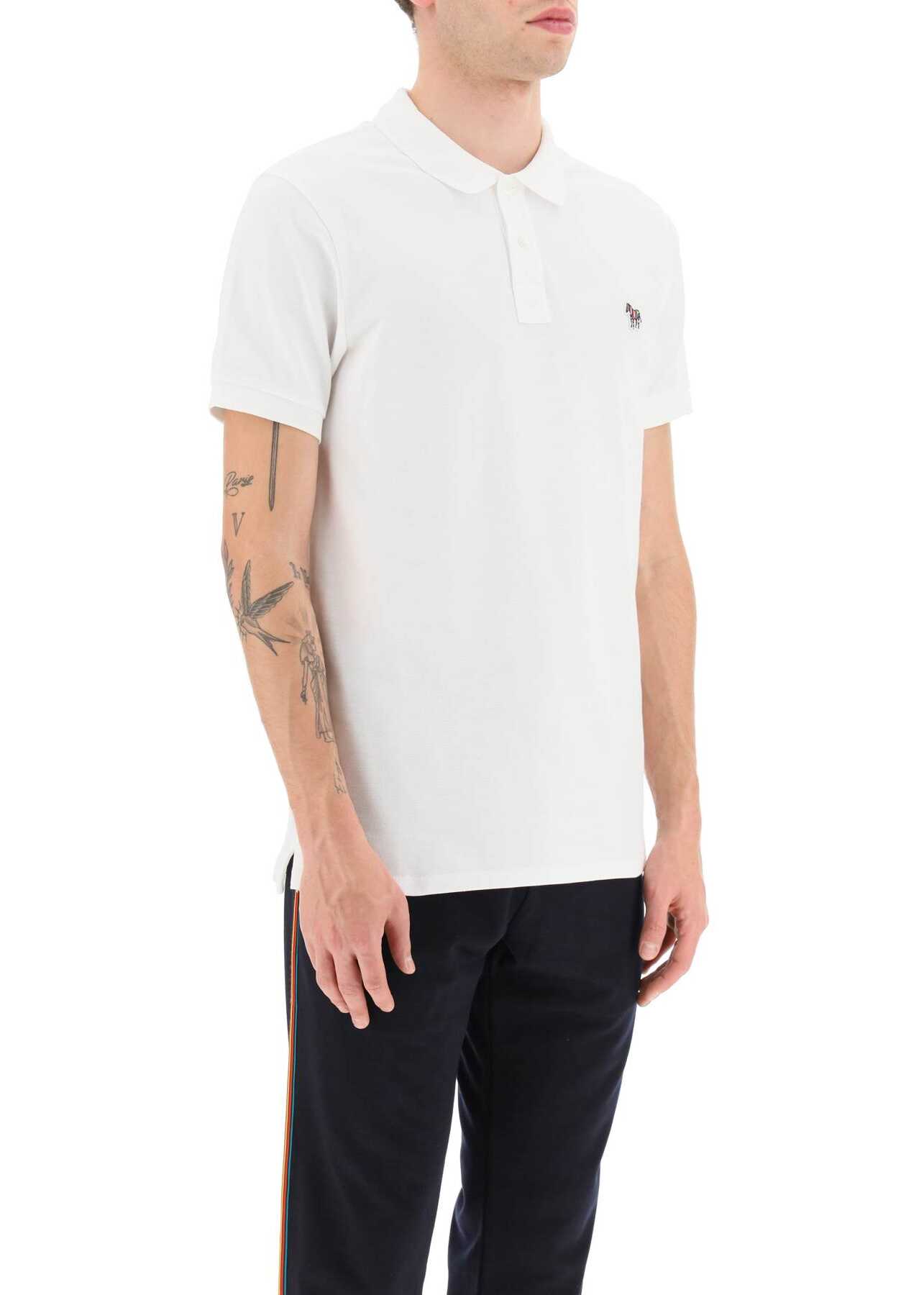 PS PAUL SMITH Slim Fit Polo Shirt In Organic Cotton WHITE