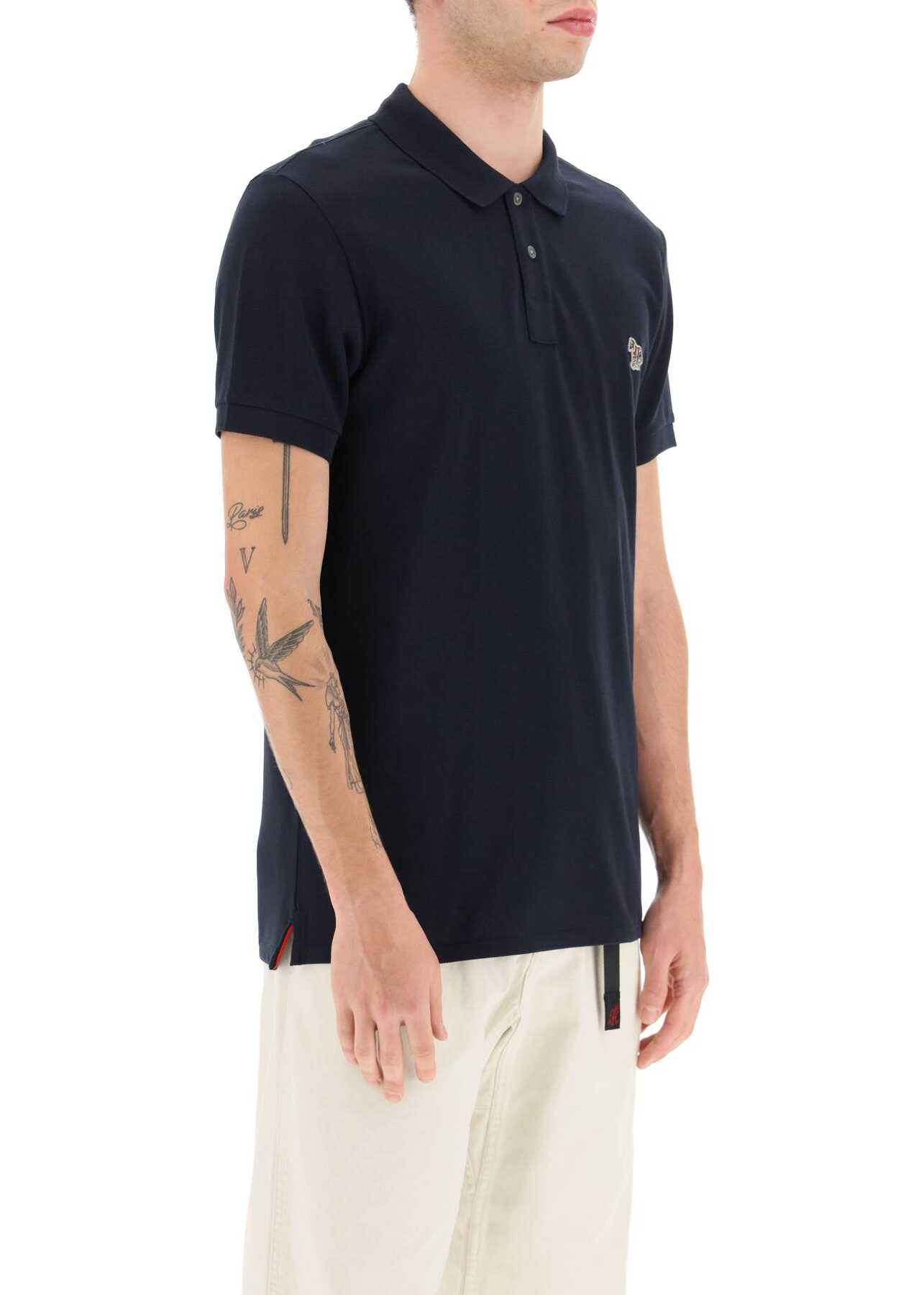 PS PAUL SMITH Slim Fit Polo Shirt In Organic Cotton VERY DARK NAVY