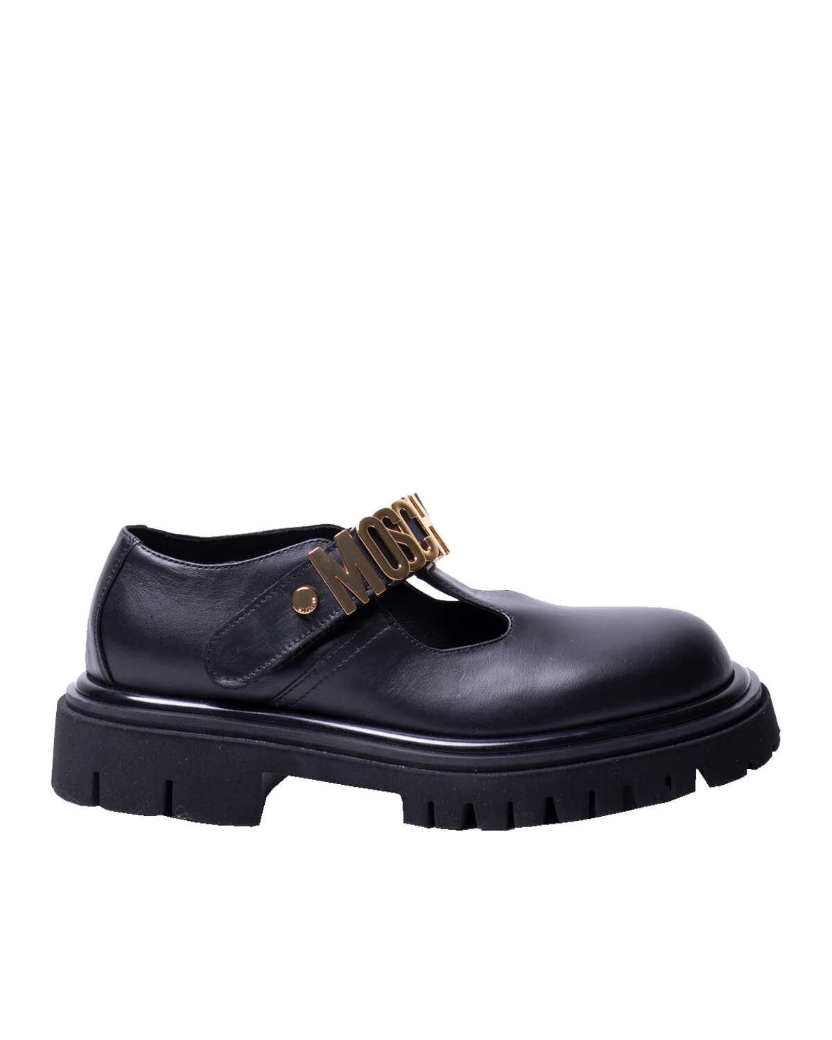 Moschino Metallic Letters Low Shoes NERO