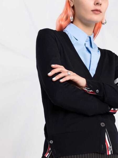 Cardigane Thom Browne Merino Wool Cardigan NAVY Femei (BM 13426103) 3