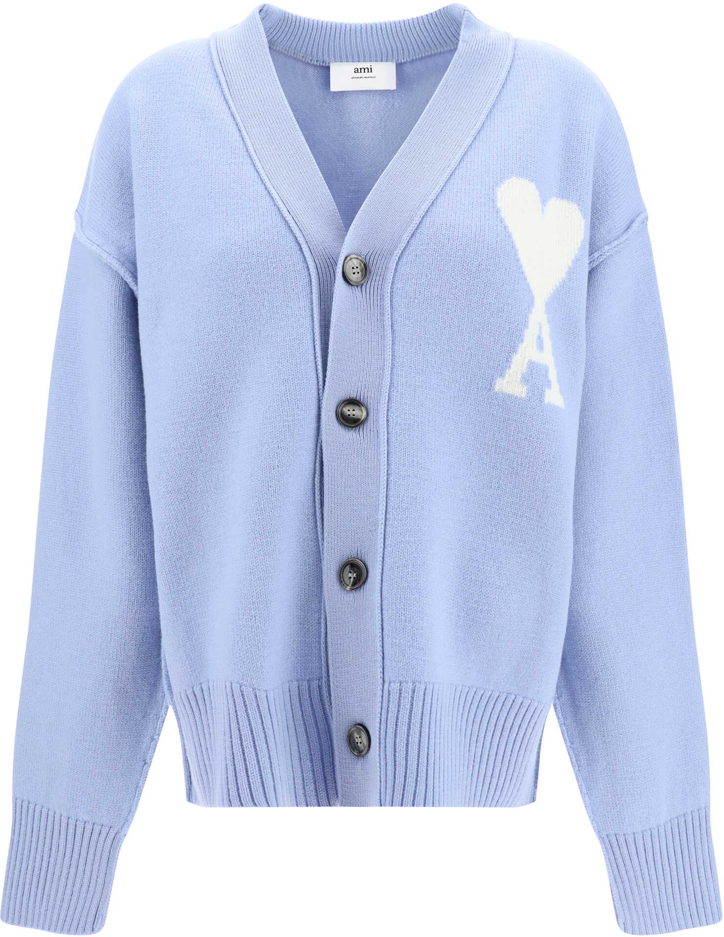 AMI Paris Cardigan BLUE/OFF WHITE