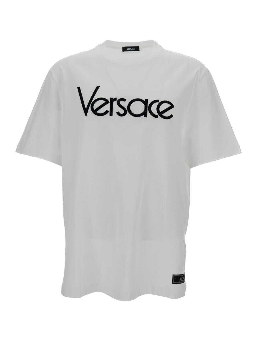 Versace JERSEY LOGO LETTERING WHITE