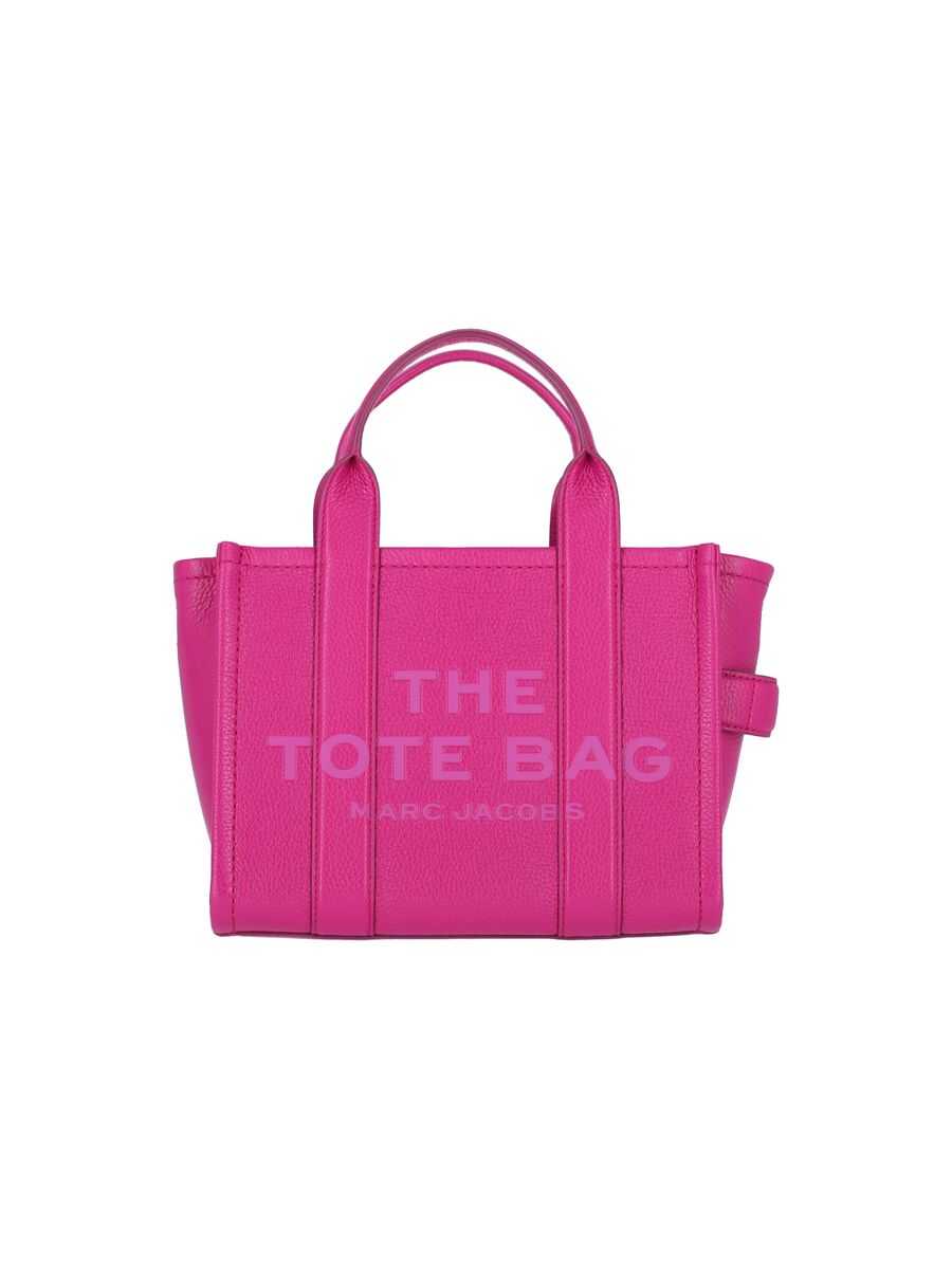 Marc Jacobs MARC JACOBS LIPSTICK PINK LEATHER THE MINI TOTE BAG LIPSTICK PINK