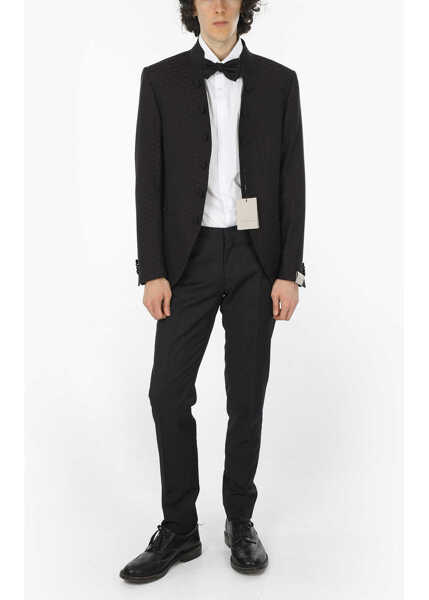 Sacouri CORNELIANI Embroidered Virgin Wool Blazer Burgundy Barbati (BM 13451540) 4