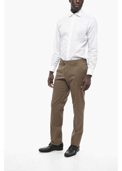 Pantaloni eleganti CORNELIANI Jersey Cotton Academy Chinos Pants Brown Barbati (BM 13451543) 3