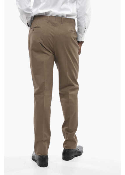 Pantaloni eleganti CORNELIANI Jersey Cotton Academy Chinos Pants Brown Barbati (BM 13451543) 4
