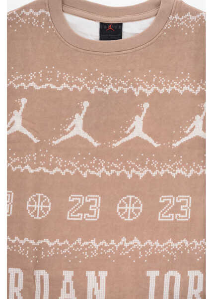 Bluze de trening Nike Air Jordan Printed Holiday Crew-Neck Sweatshirt Brown Baieti (BM 13451615) 2