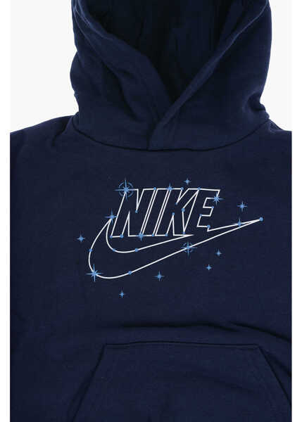 Bluze de trening Nike Fleeced-Cotton Blend Hoodie Blue Baieti (BM 13451624) 2