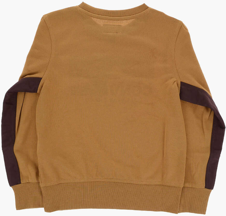 Bluze de trening Converse Lightweight Geared Up Blocked Fit Crew-Neck Sweatshirt Brown Baieti (BM 13451630) 3