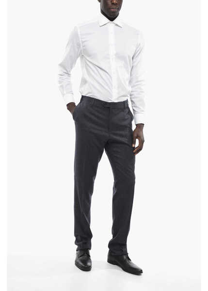 Pantaloni eleganti CORNELIANI Flush Pocketed Academy Stretch Wool Pants Blue Barbati (BM 13451825) 3