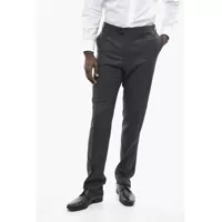 Pantaloni eleganti Flush Pocketed Academy Stretch Wool Pants Barbati