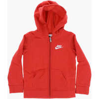 Hanorace Fleeced Cotton Sweatshirt With Hood And Zip Closure Baieti