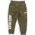 Nike Fleeced-Cotton Blend Joggers With Printed Logo Green
