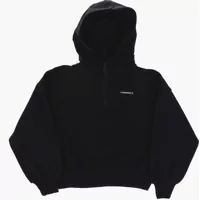 Hanorace Fleeced-Cotton Blend Sweatshirt With Hood And Half Zip Baieti