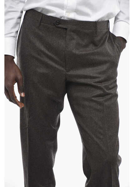 Pantaloni eleganti CORNELIANI Virgin Wool Academy Pants With Flush Pockets Brown Barbati (BM 13451930) 2