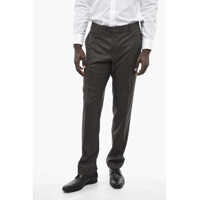 Pantaloni eleganti Virgin Wool Academy Pants With Flush Pockets Barbati