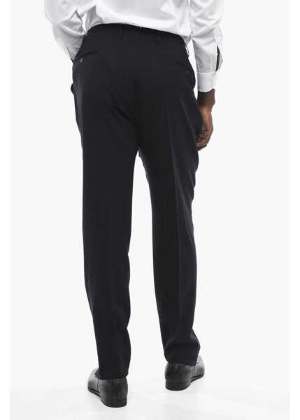 Pantaloni eleganti CORNELIANI Regular Fit Virign Wool Academy Pants Black Barbati (BM 13451969) 4