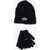 Nike Soft Furry Fabric Beanie And Gloves Set Black