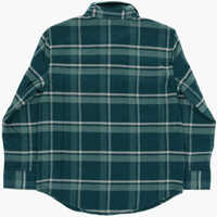 Camasi pentru Baieti - Camasi Converse All Star Plaid Check Flannel Lifestyle Overshirt Green Baieti (BM 13451993) - B-mall.ro